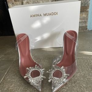 Amina Muaddi Begum Glass Pumps